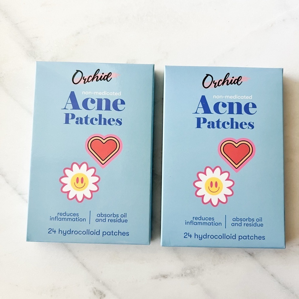Orchid Hydrocolloid Acne Patches Heart & Flower Shapes 48 Count NWT 2-Pack